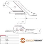 DINTE CUPĂ UE190H37SR JCB 8030 (DSN)
