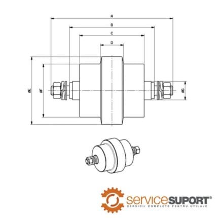 ROLA INFERIOARĂ UF050Z5C (Dimensiuni)