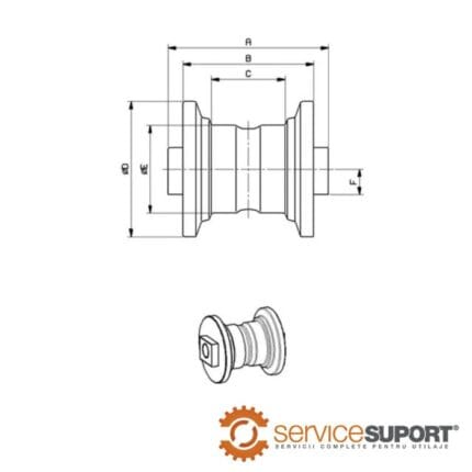 ROLA INFERIOARĂ UF061Z0A (dimensiuni)