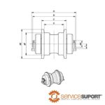 ROLA INFERIOARĂ UF073Z1A (dimensiuni)