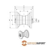 ROLA INFERIOARĂ UF090Z6A (DIMENSIUNI)