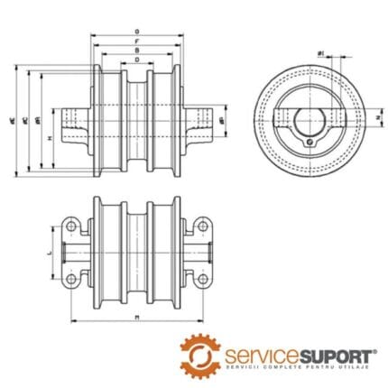 ROLA INFERIOARĂ UG244K0T (DIMENSIUNI)