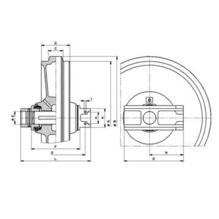 ROATA DE GHIDAJ-IDLER (desen)