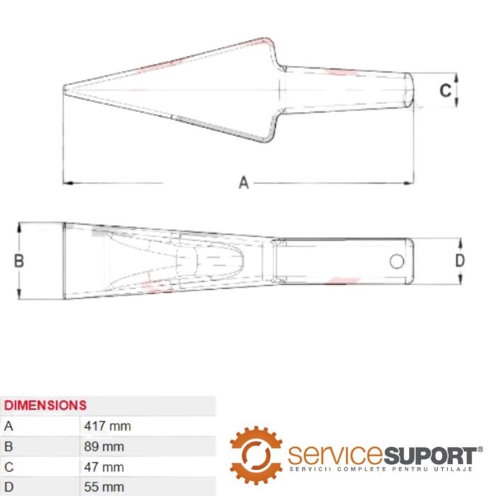 DINTE CUPĂ 4046663 LIUGONG 925 1 DINTE CUPĂ 4046663 LIUGONG 925 (DSN)