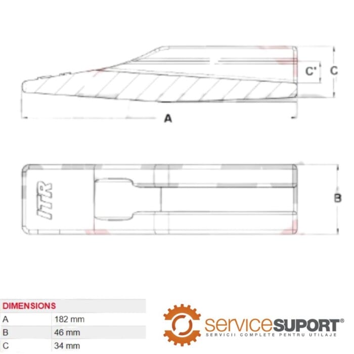 DINTE SCARIFICATOR 6Y5230 CATERPILLAR 120G 1 DINTE SCARIFICATOR 6Y5230-CATERPILLAR 120G (DSN)