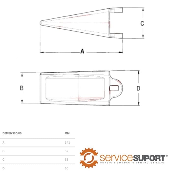 DINTE CUPĂ 18TL HYUNDAI R485 1 DINTE CUPĂ 18TL HYUNDAI R485