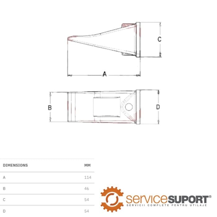 DINTE DE CUPĂ X156 JOHN DEERE TX156 1 DINTE DE CUPĂ X156 JOHN DEERE TX156